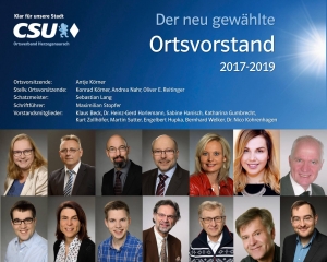 Der neu gewählte Ortsvorstand 2017