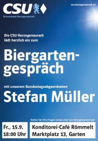 Biergartengespräch mit Stefan Müller MdB