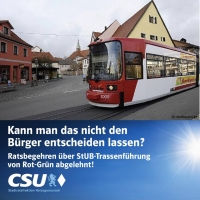 Antrag: Ratsbegehren zur Vorzugstrasse StUB